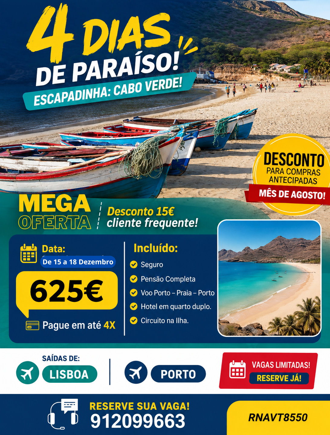 CABO VERDE de 15 a18 SETEMBRO 625€ 